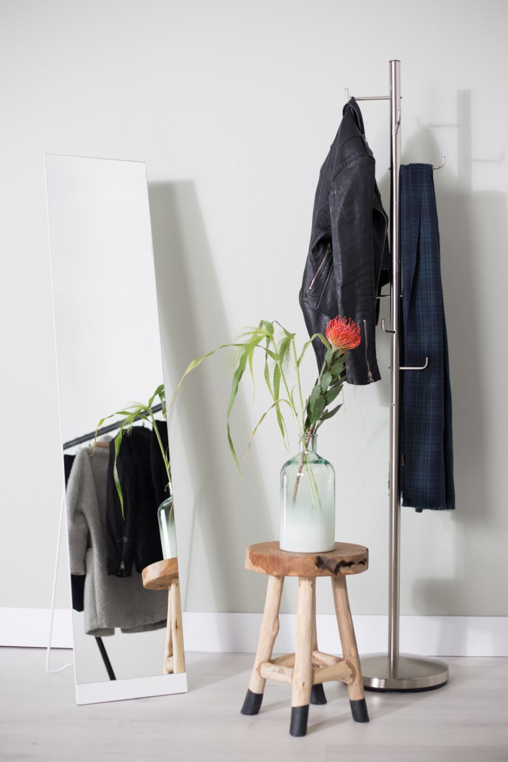 Silver Free Standing Coat Rack | DF Hooked | OROA.com