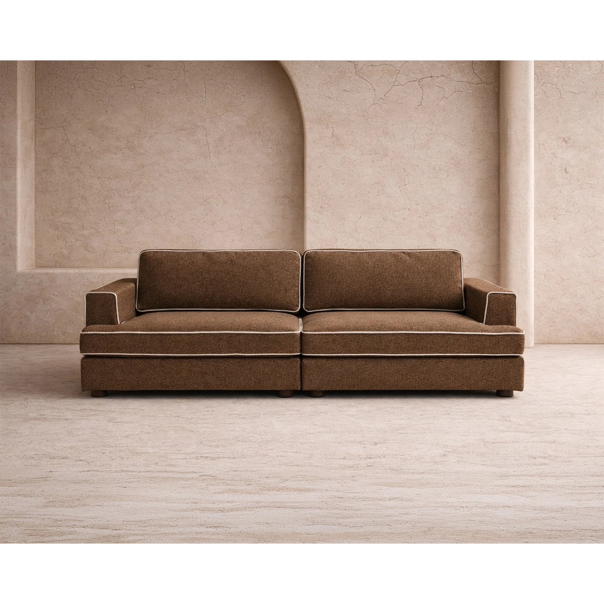 Upholstered Sofa with Piping | Oroa.com