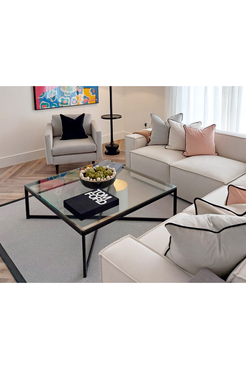 Clear Glass Square Coffee Table | Liang & Eimil Musso | Oroa.com