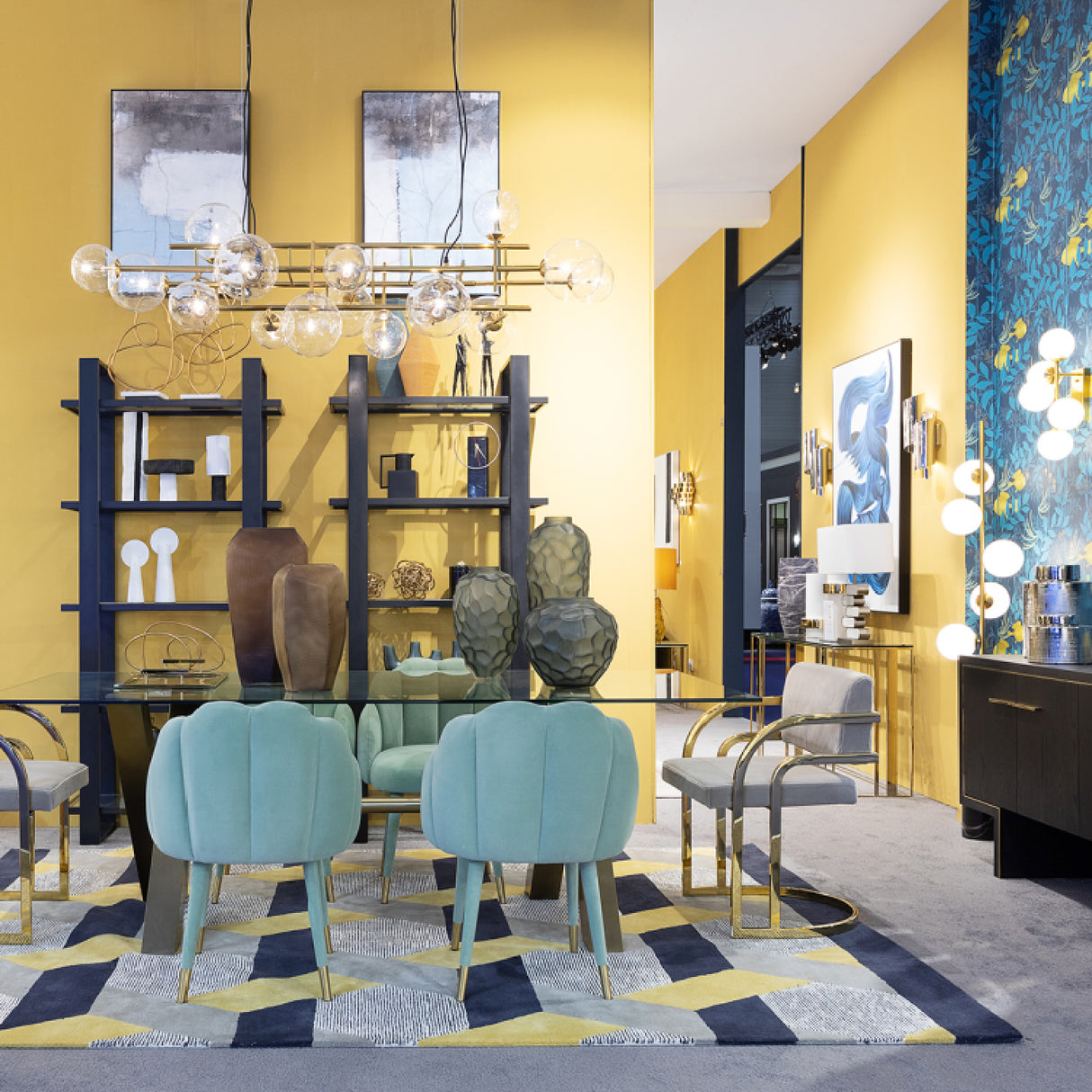 Dark Brown/Black Metal Glass Bookcase - Liang & Eimil Arundel | Oroa.com