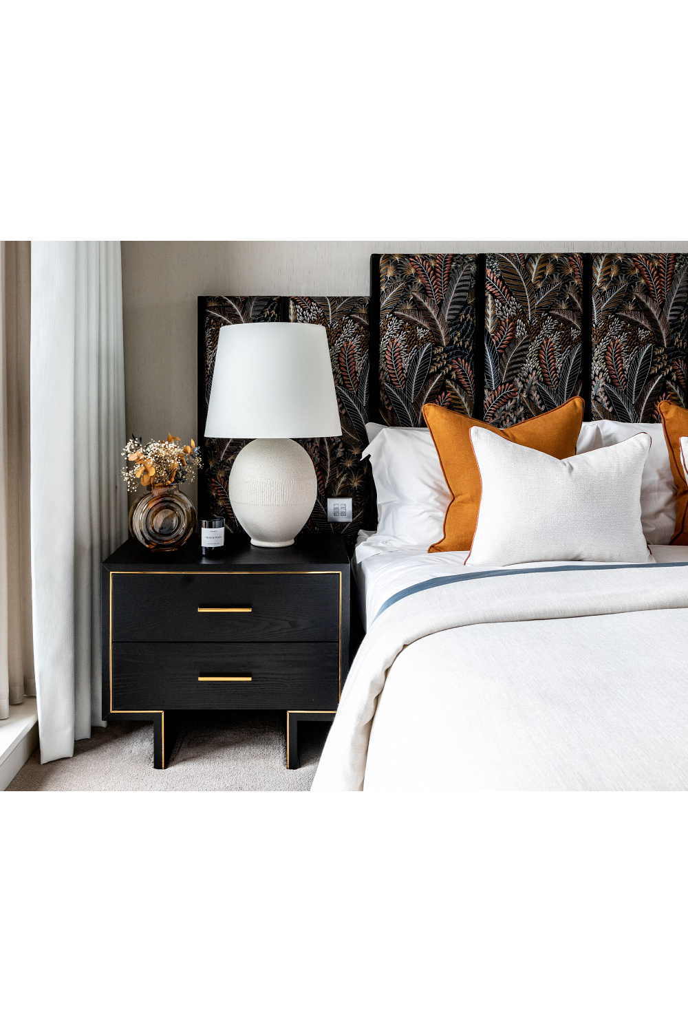 Black Ash Bedside Table | Oroa.com