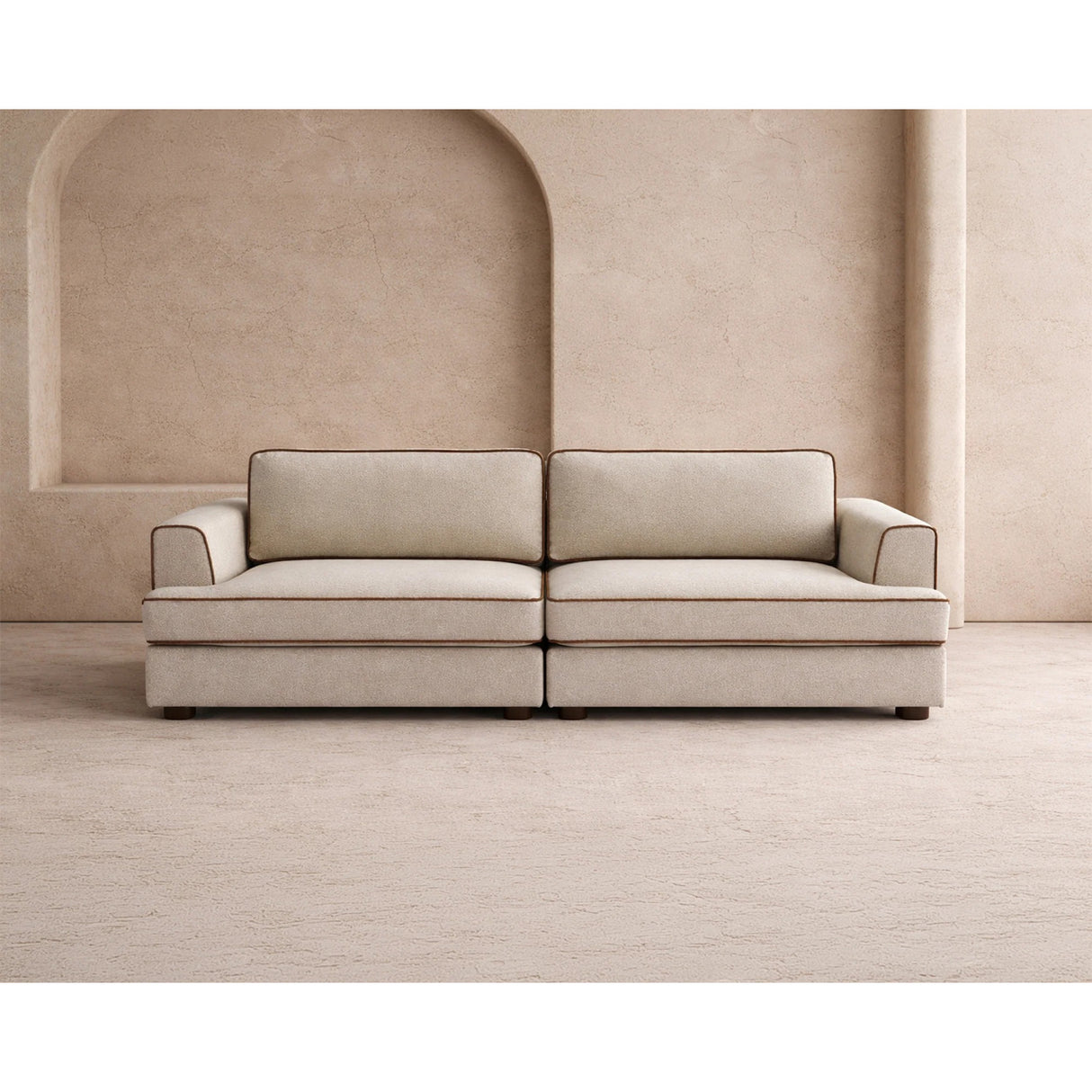 Upholstered Sofa with Piping | Oroa.com