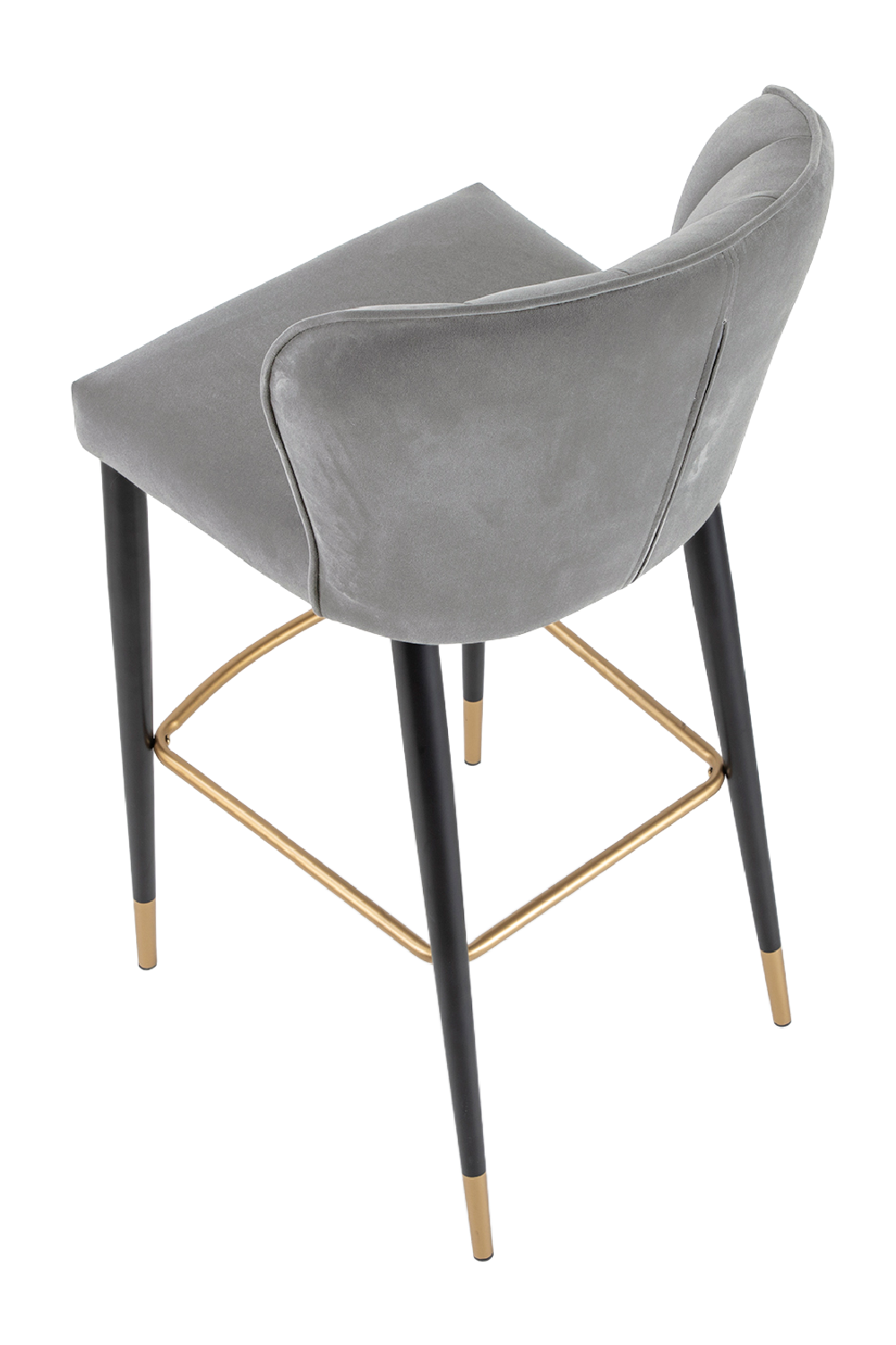 Gray Velvet Bar Stool | Liang & Eimil Maya | Oroatrade.com