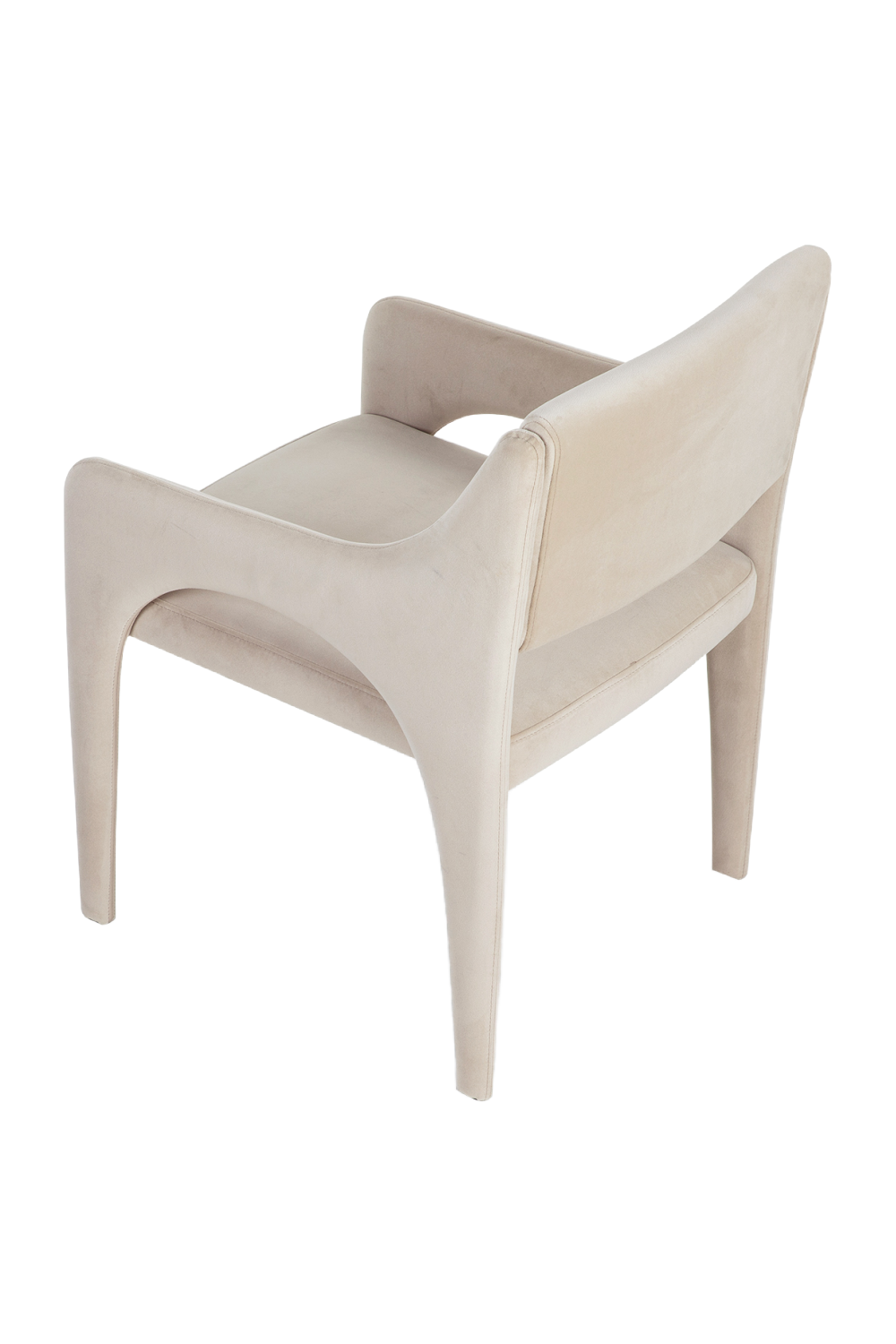 Cream Velvet Wrapped Dining Chair Liang & Eimil Godard Oroatrade.com