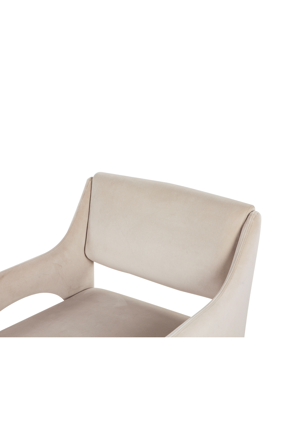 Cream Velvet Wrapped Dining Chair Liang & Eimil Godard Oroatrade.com