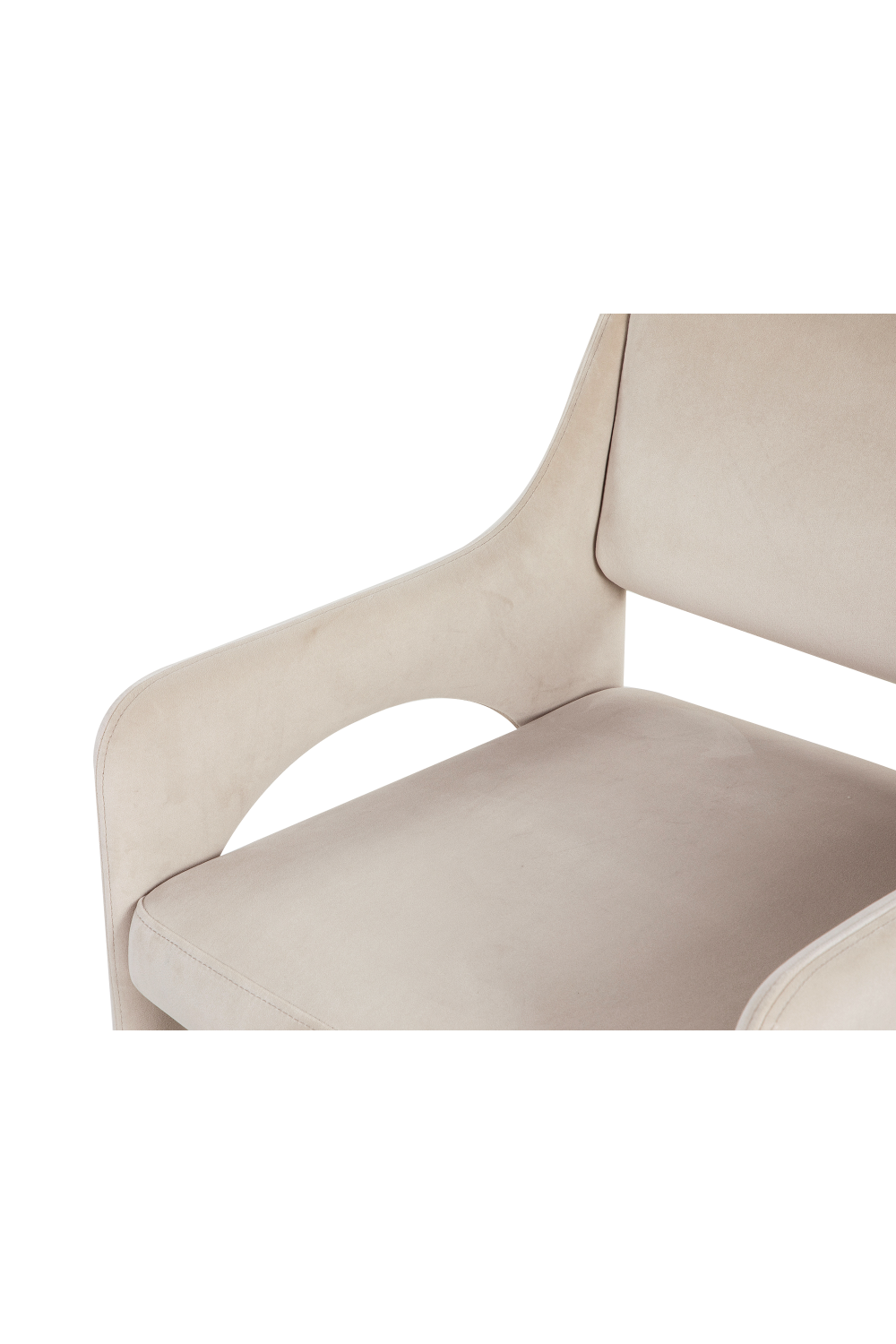 Cream Velvet Wrapped Dining Chair Liang & Eimil Godard Oroatrade.com