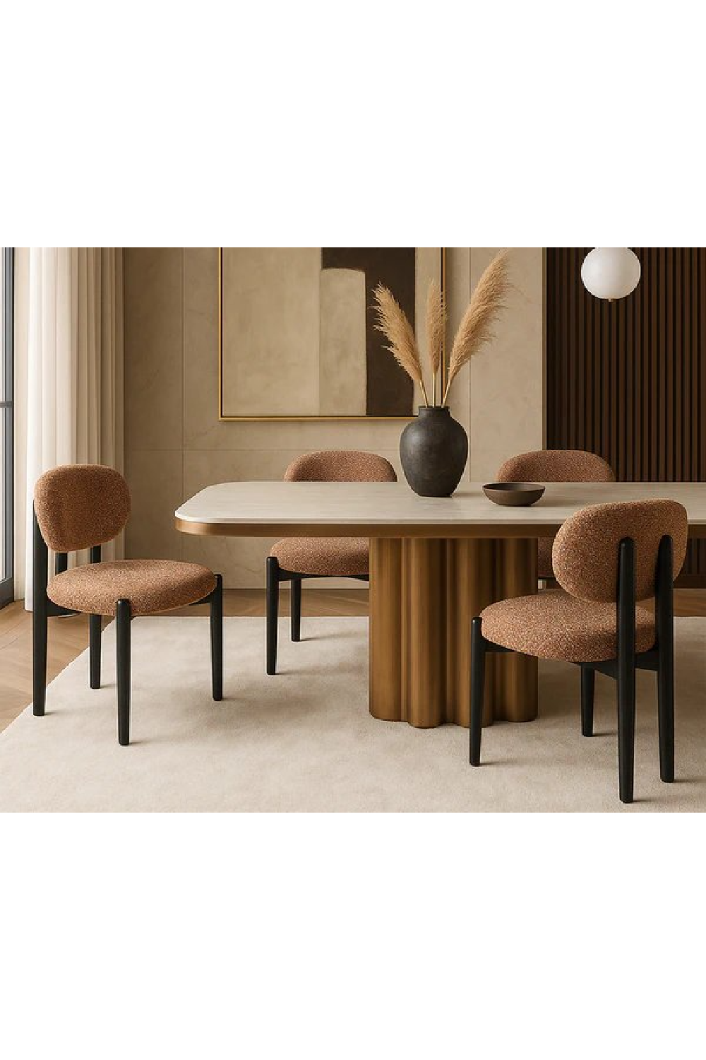 Travertine Marble Dining Table | Liang & Eimil Corinthian | Oroa.com