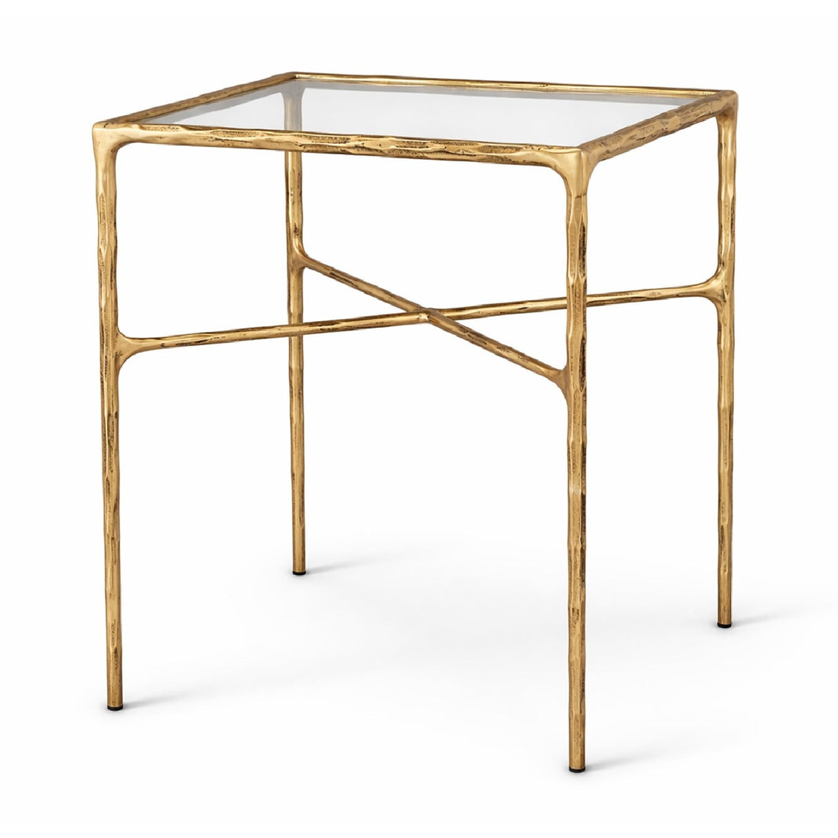 Textured Brass Round Side Table | Oroa.com
