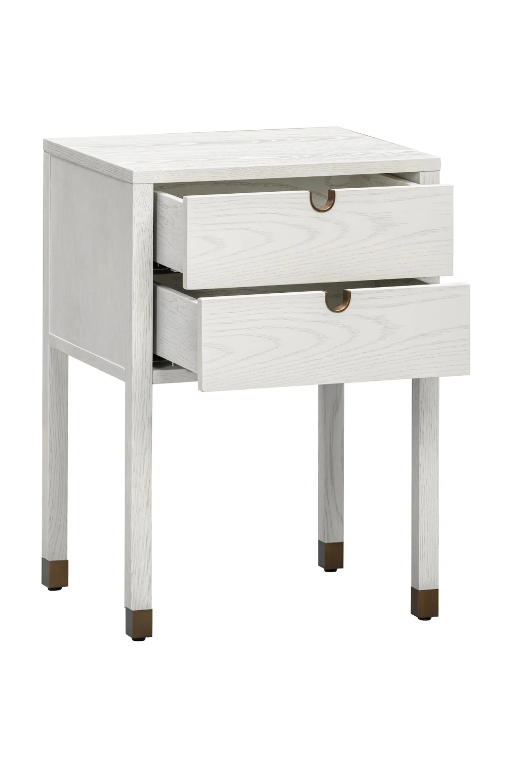 White Wooden 2-Drawer Bedside Table | Liang & Eimil Alcudia | Oroa.com