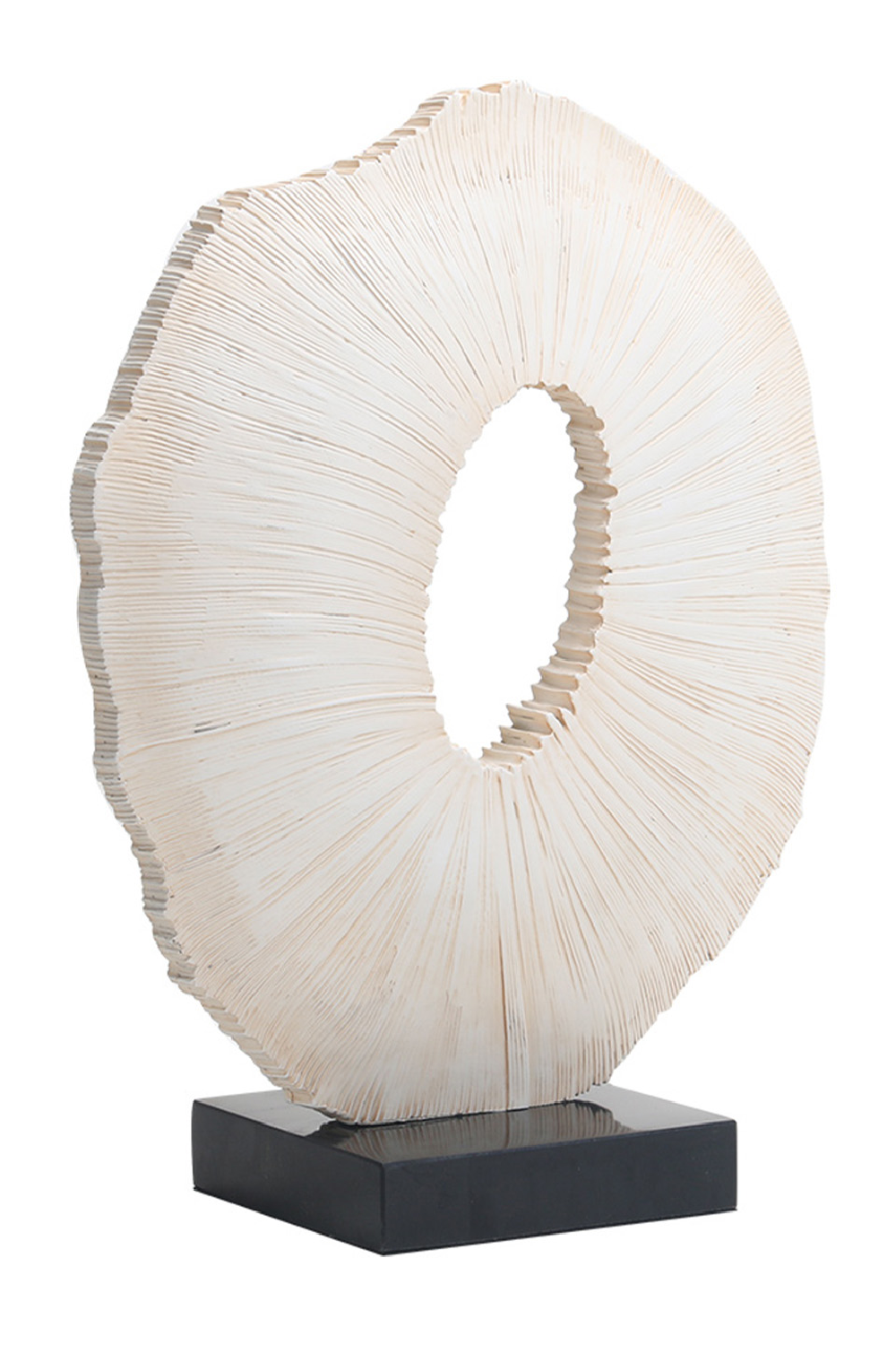 Textured Beige Travertine Sculpture | Liang & Eimil Worn by Time | Oroa.com
