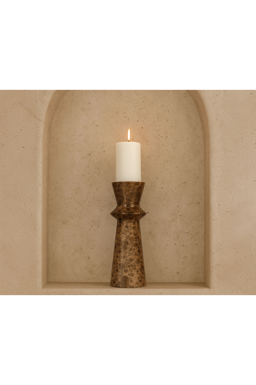Dark Brown Marble Candle Holder | Liang & Eimil Melora | Oroa.com