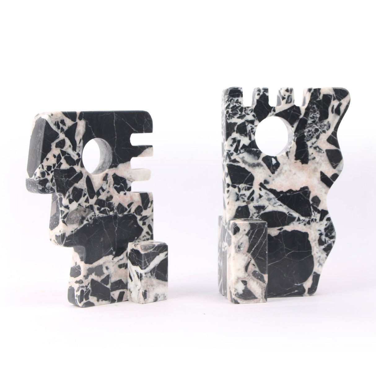 Black Marble Abstract Bookends | Oroa.com