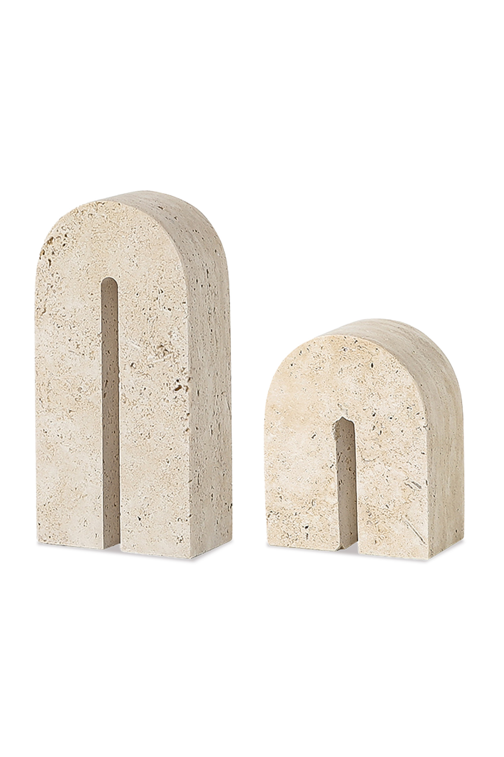 Beige Travertine Arched Sculpture | Liang & Eimil Dolmi | Oroa.com