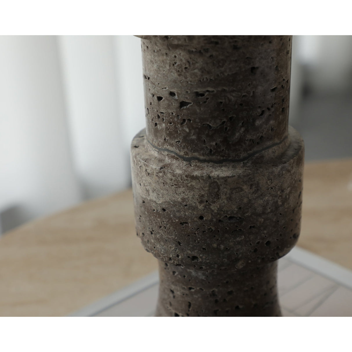 Brown Marble Hourglass Candle Holder | Oroa.com