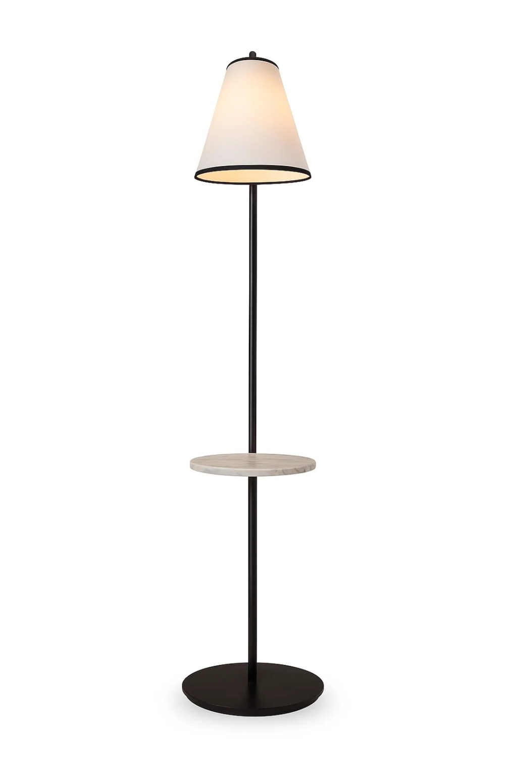 White Linen Shade Floor Lamp | Oroa.com