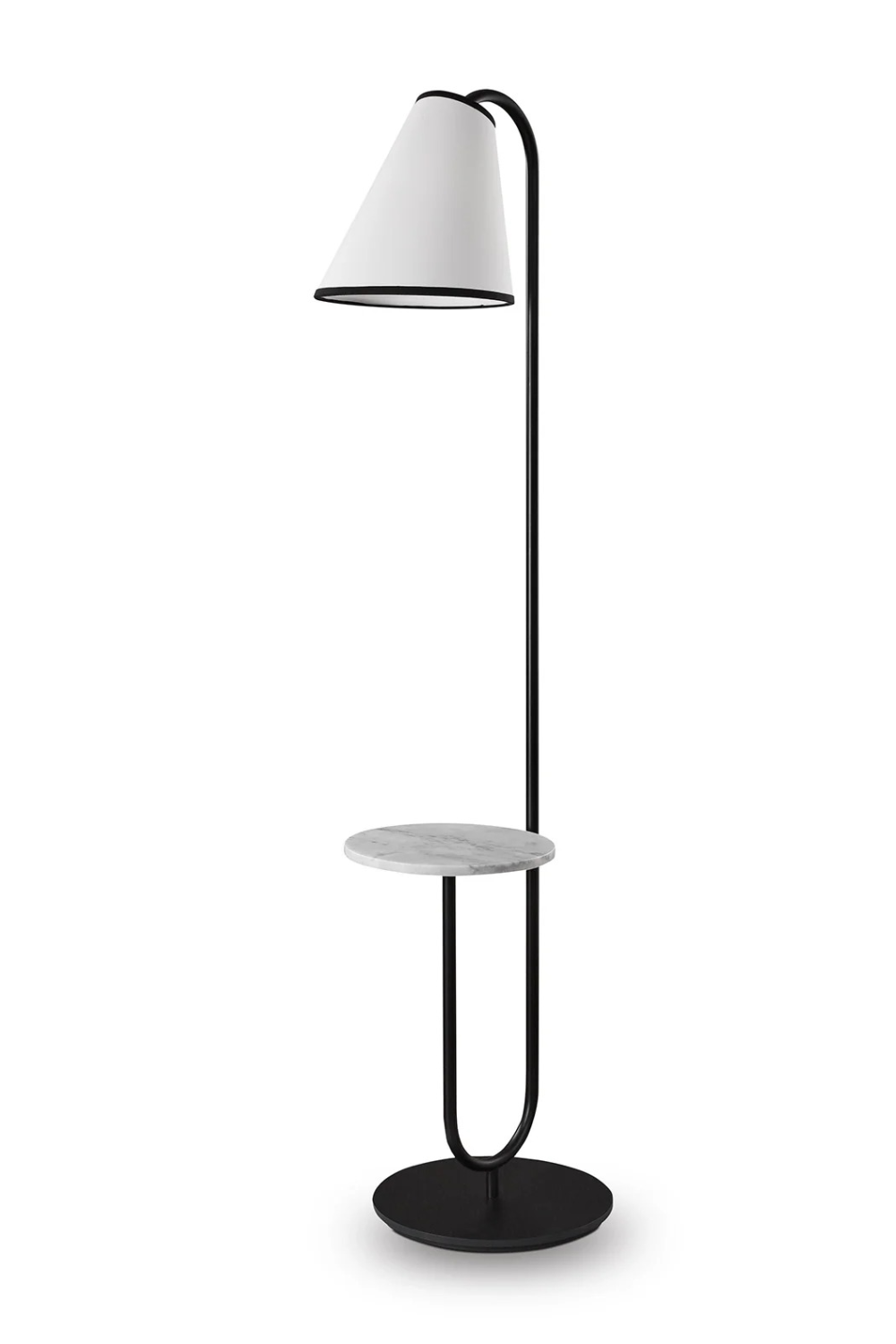 White Linen Shade Floor Lamp | Oroa.com