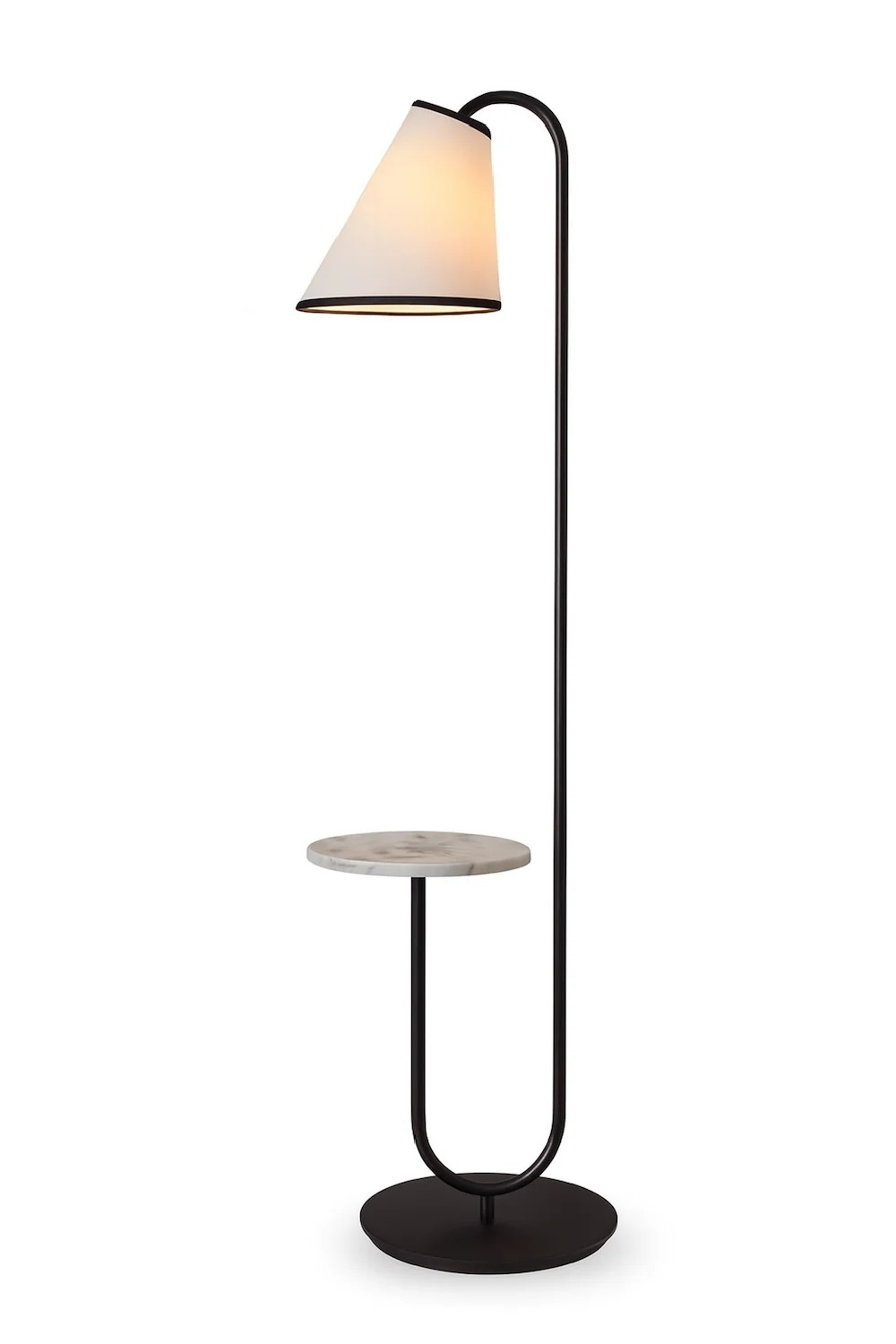 White Linen Shade Floor Lamp | Oroa.com