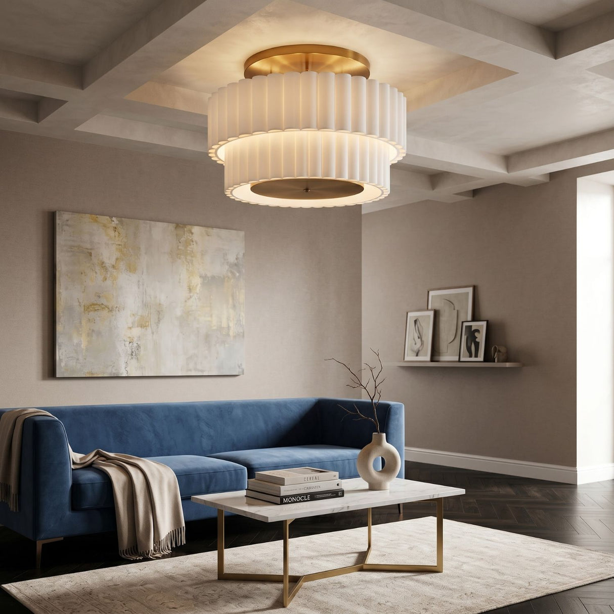 Modern furniture - Ribbed Glass Tiered Chandelier - www.oroa.com | Oroa.com