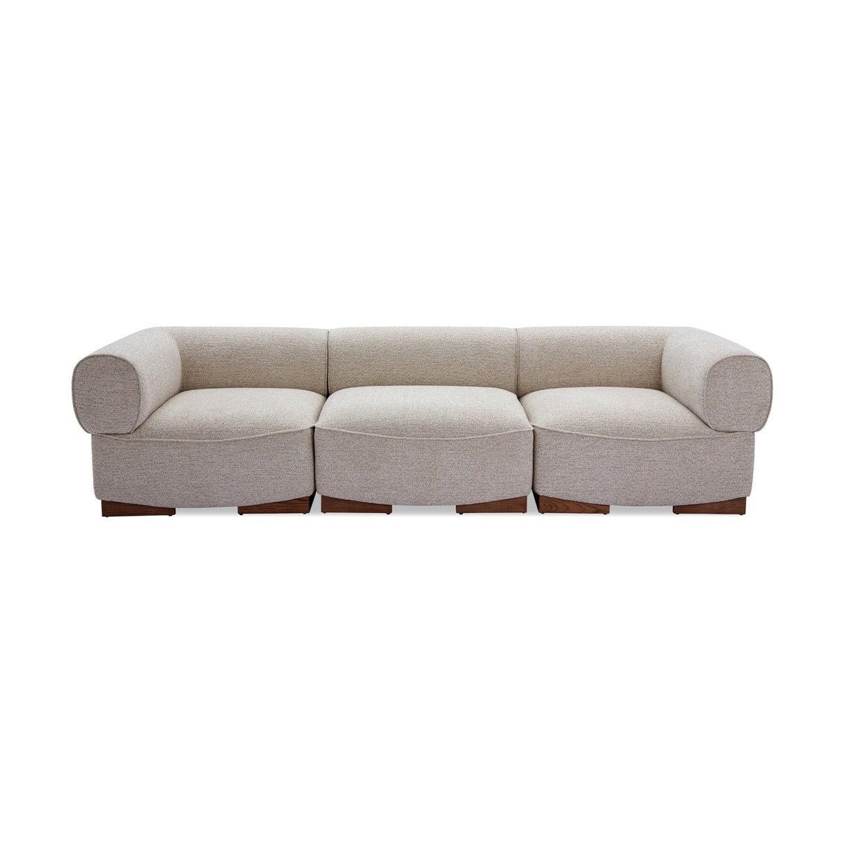 Modern furniture - Gray Curved-Arm Sofa - www.oroa.com | Oroa.com