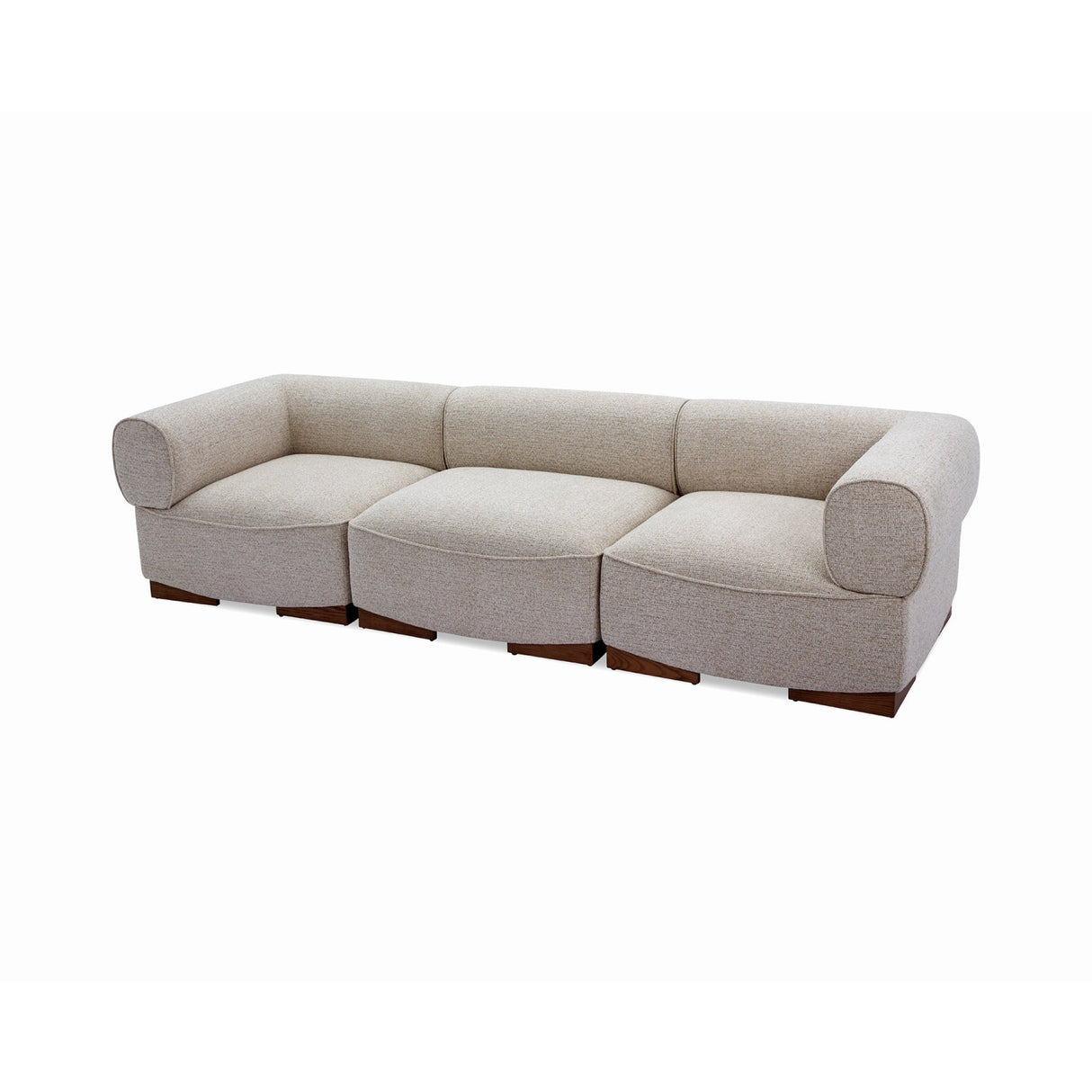 Modern furniture - Gray Curved-Arm Sofa - www.oroa.com | Oroa.com