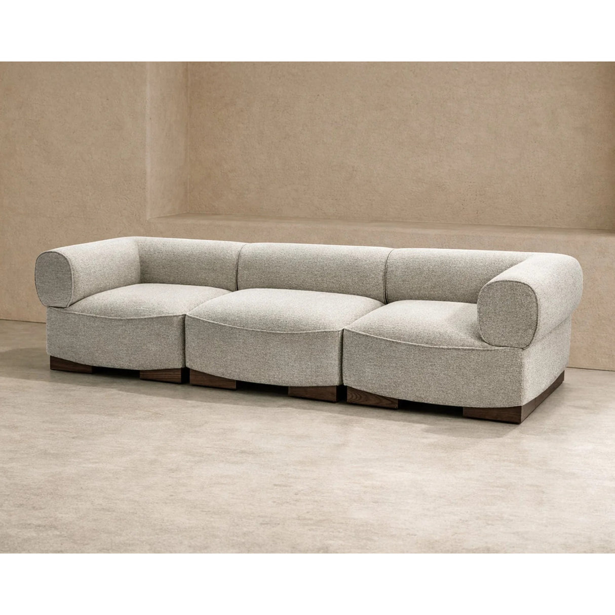 Modern furniture - Gray Curved-Arm Sofa - www.oroa.com | Oroa.com