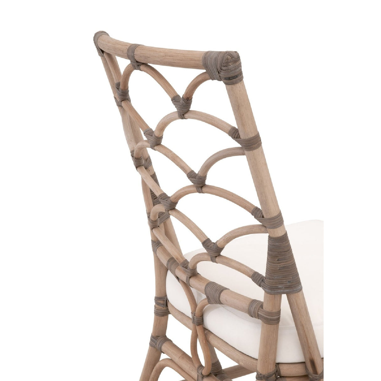 Modern European furniture - Matte Gray Rattan Dining Chairs (2) - www.oroa.com