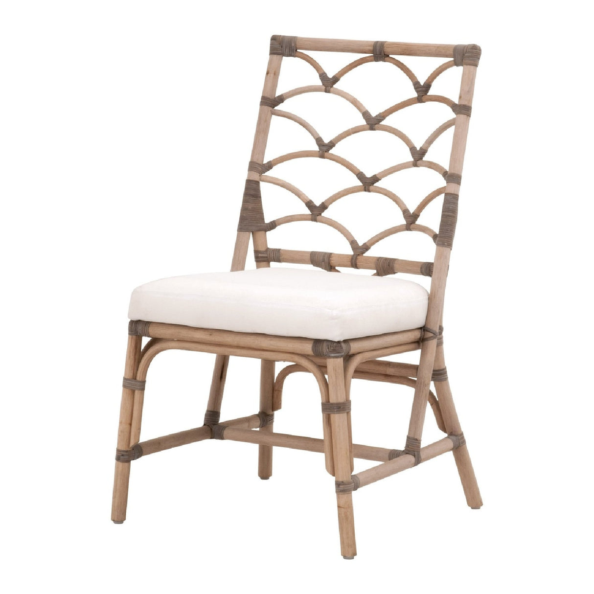 Modern European furniture - Matte Gray Rattan Dining Chairs (2) - www.oroa.com