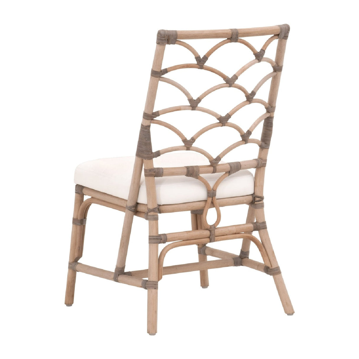Modern European furniture - Matte Gray Rattan Dining Chairs (2) - www.oroa.com