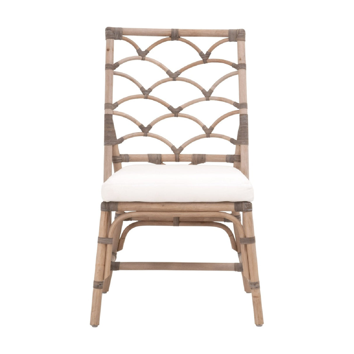 Modern European furniture - Matte Gray Rattan Dining Chairs (2) - www.oroa.com