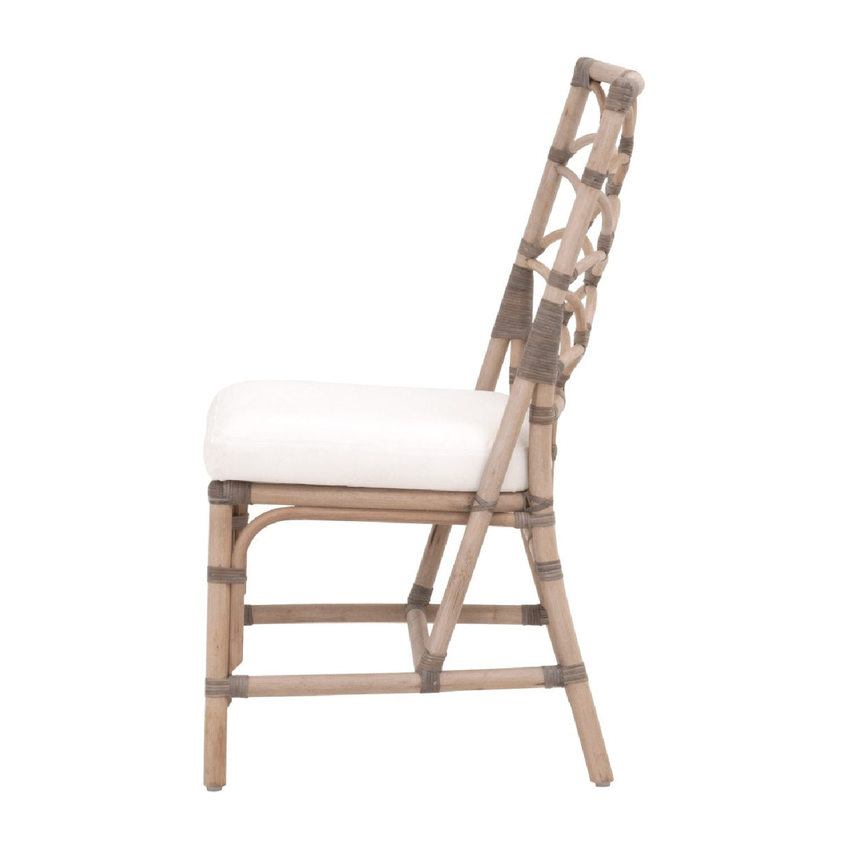 Modern European furniture - Matte Gray Rattan Dining Chairs (2) - www.oroa.com