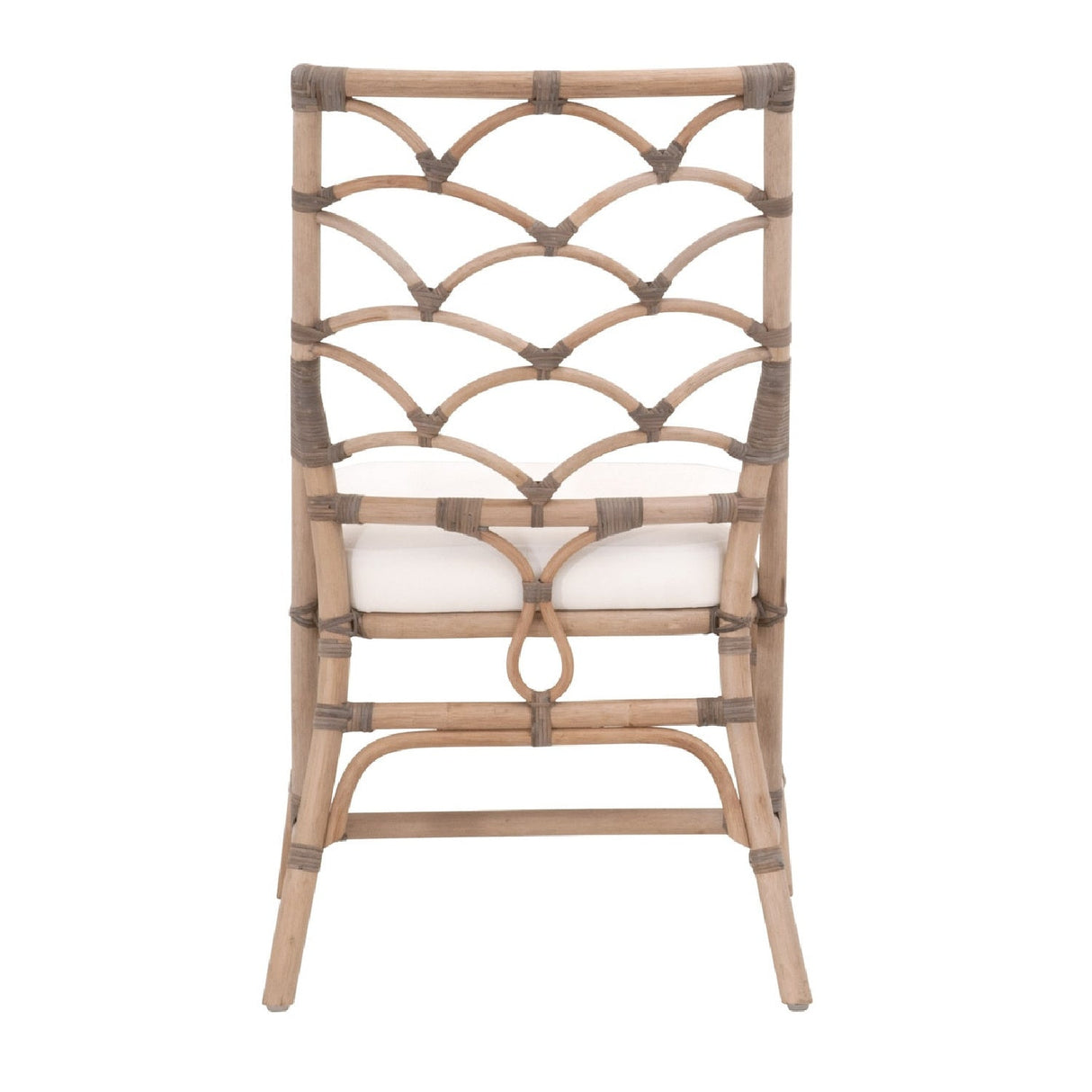 Modern European furniture - Matte Gray Rattan Dining Chairs (2) - www.oroa.com