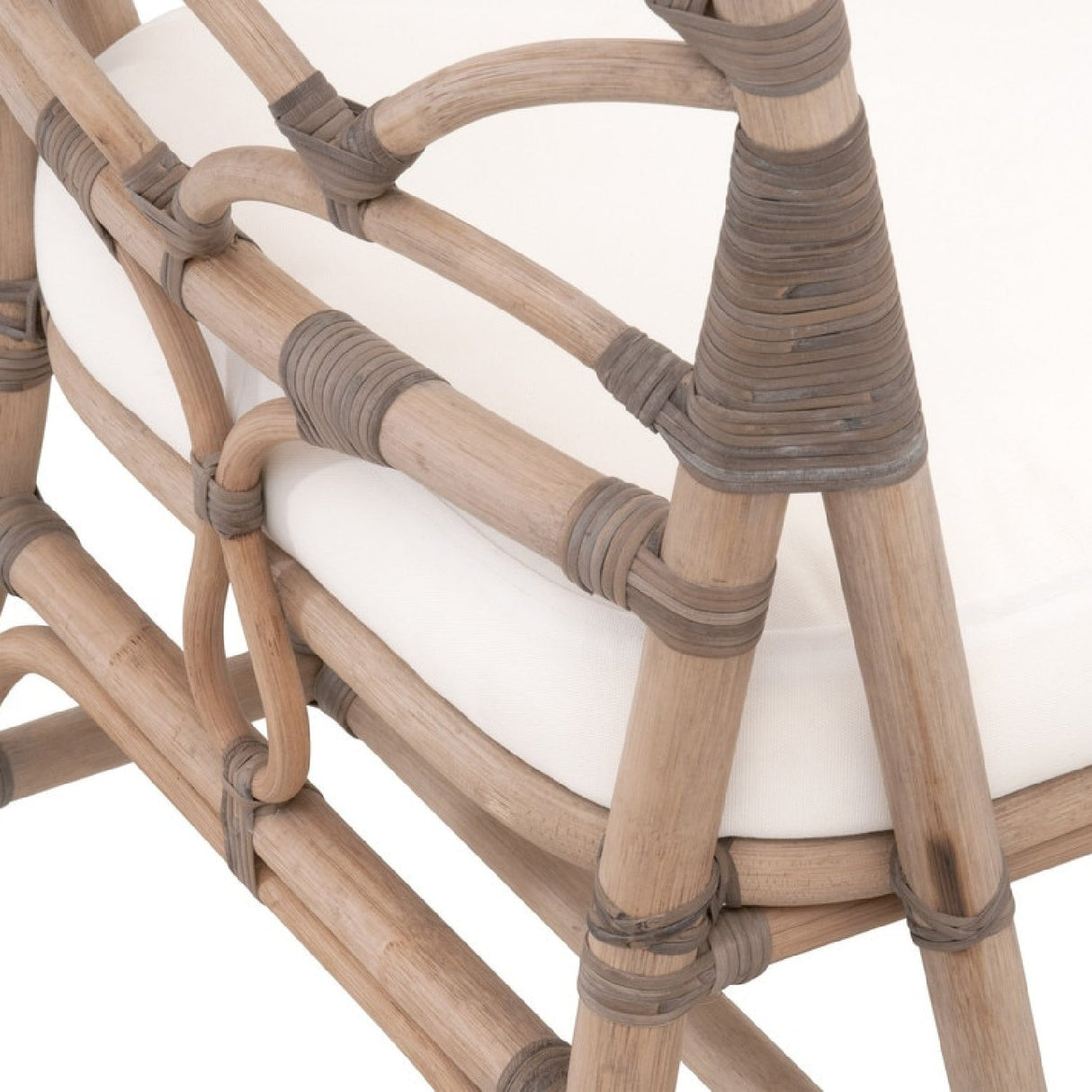 Modern European furniture - Matte Gray Rattan Dining Chairs (2) - www.oroa.com