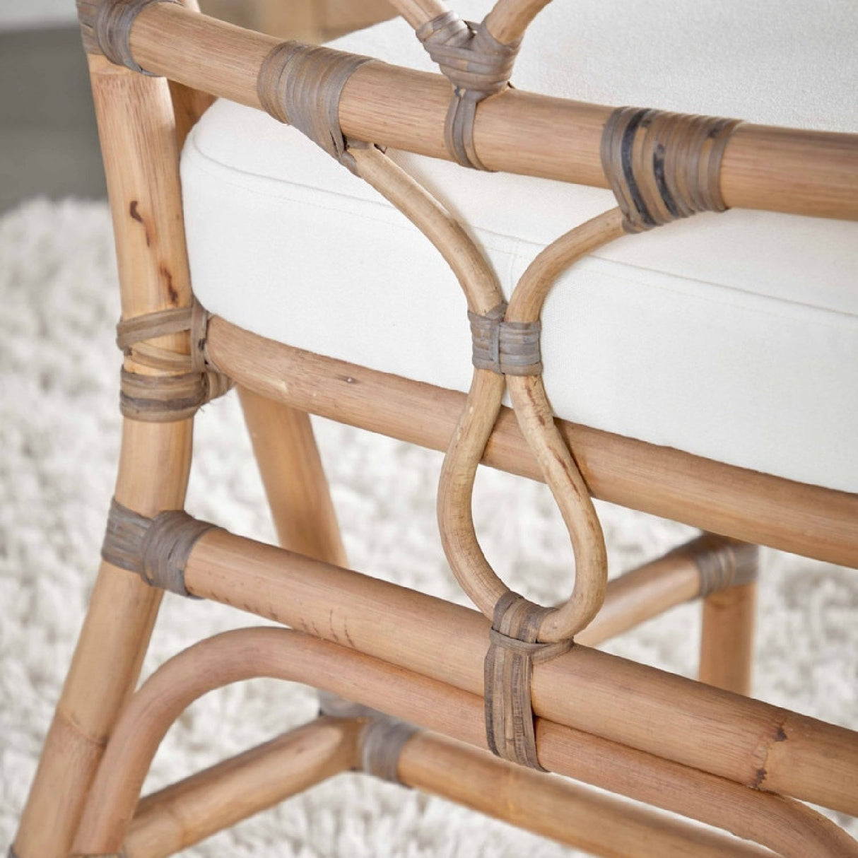 Modern European furniture - Matte Gray Rattan Dining Chairs (2) - www.oroa.com