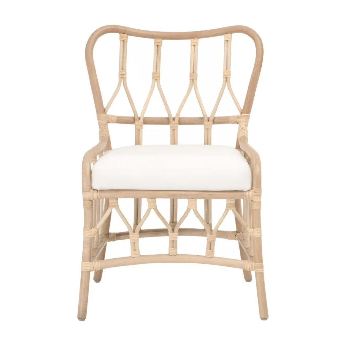 Rattan Dining Chair Set (2) | Living Essentials Caprice – side view