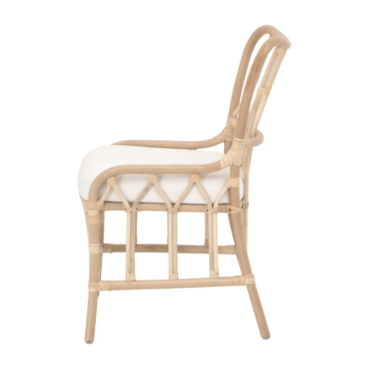 Rattan Dining Chair Set (2) | Living Essentials Caprice – rear view