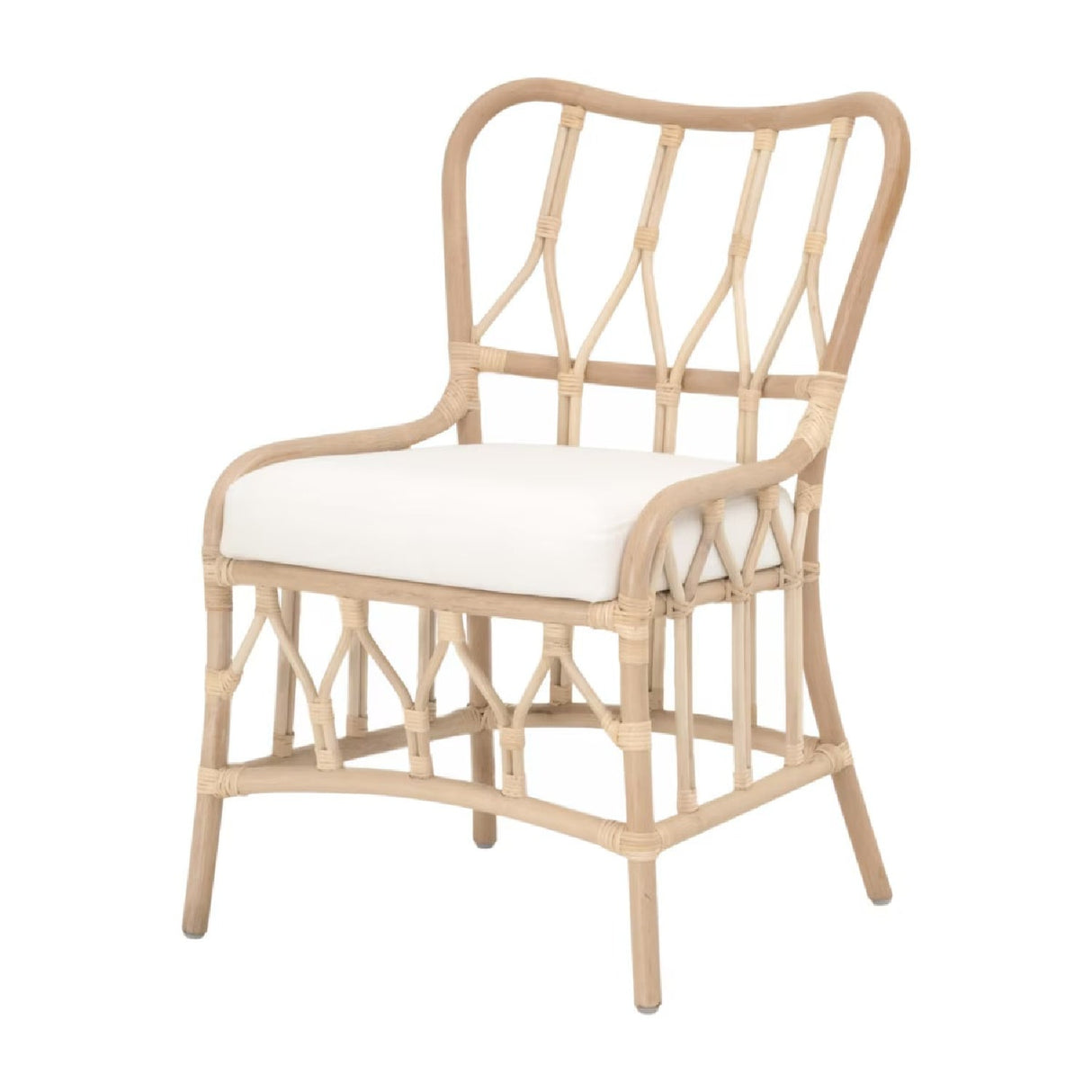 Rattan Dining Chair Set (2) | Living Essentials Caprice – front view