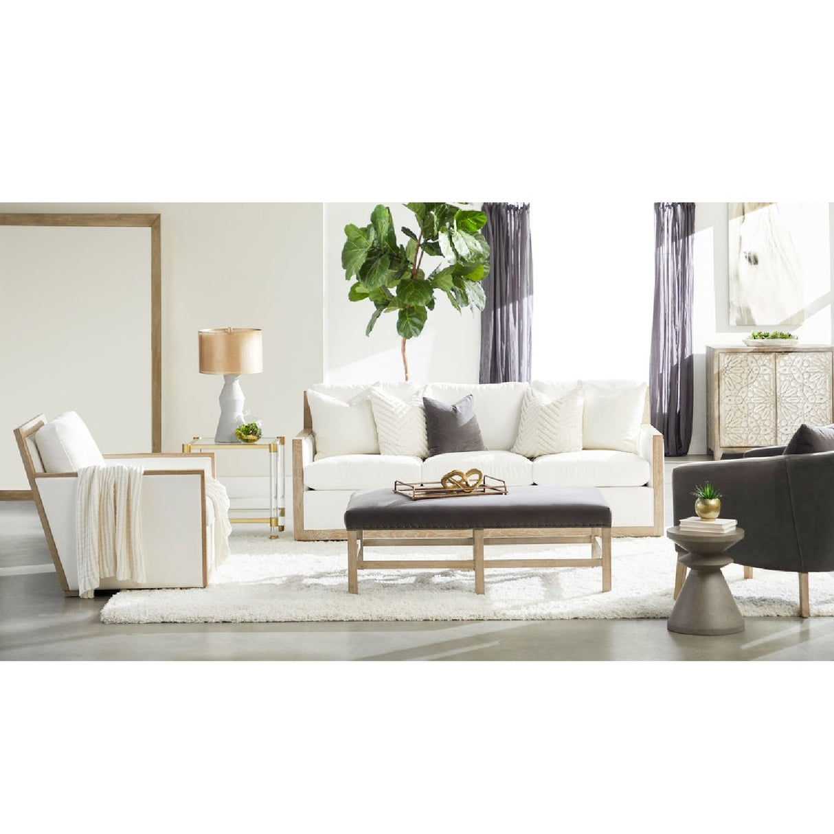 Modern European furniture - Gray Concrete Indoor/Outdoor Accent Table - www.oroa.com
