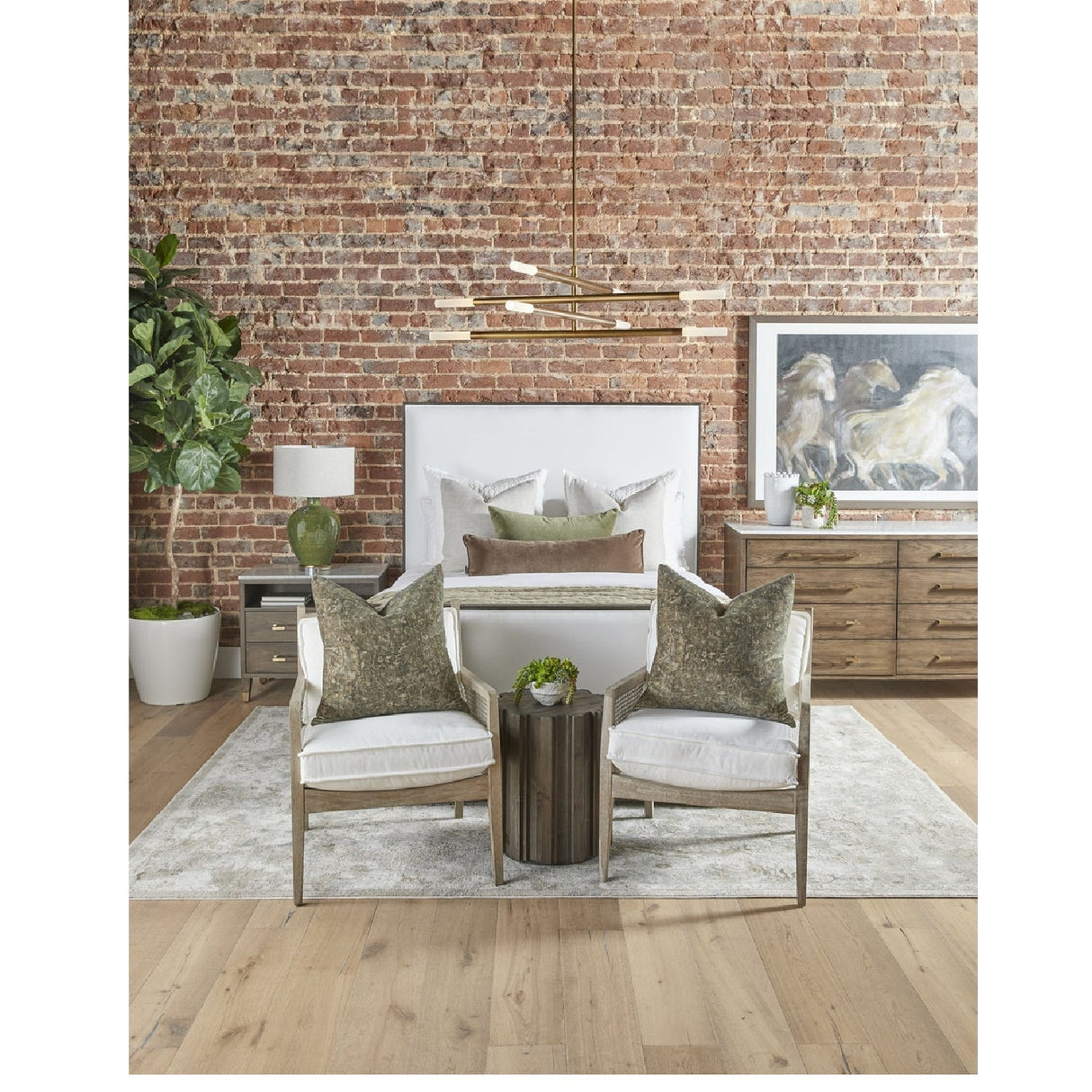 Marble Top Oak 2-Drawer Nightstand | Living Essentials Cambria – alternate view 14