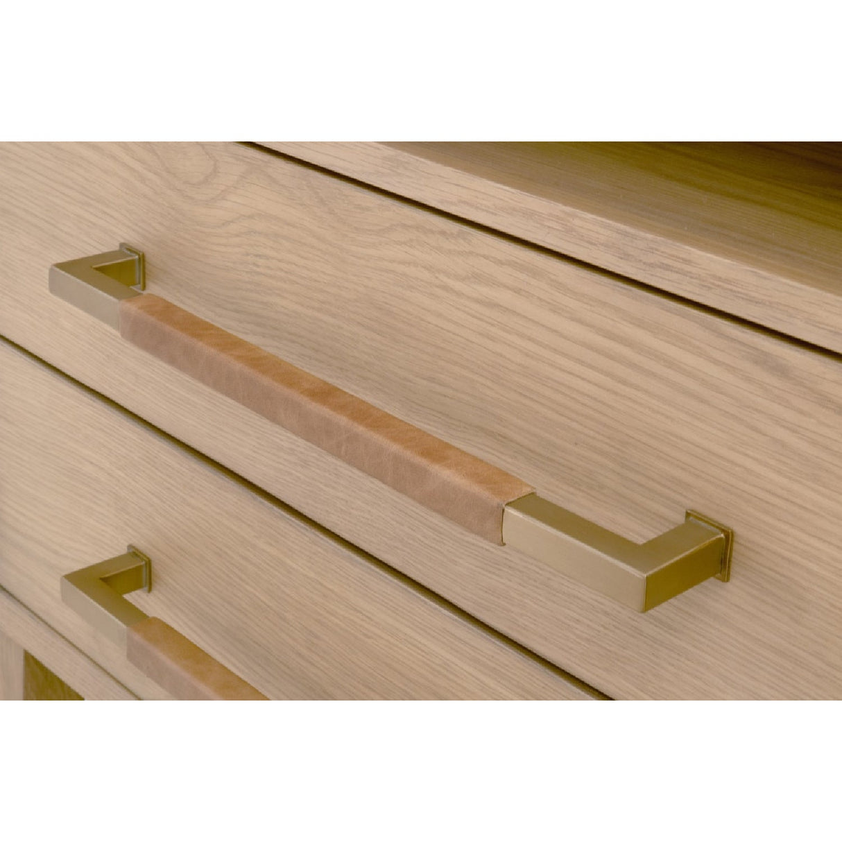 Marble Top Oak 2-Drawer Nightstand | Living Essentials Cambria – alternate view 24