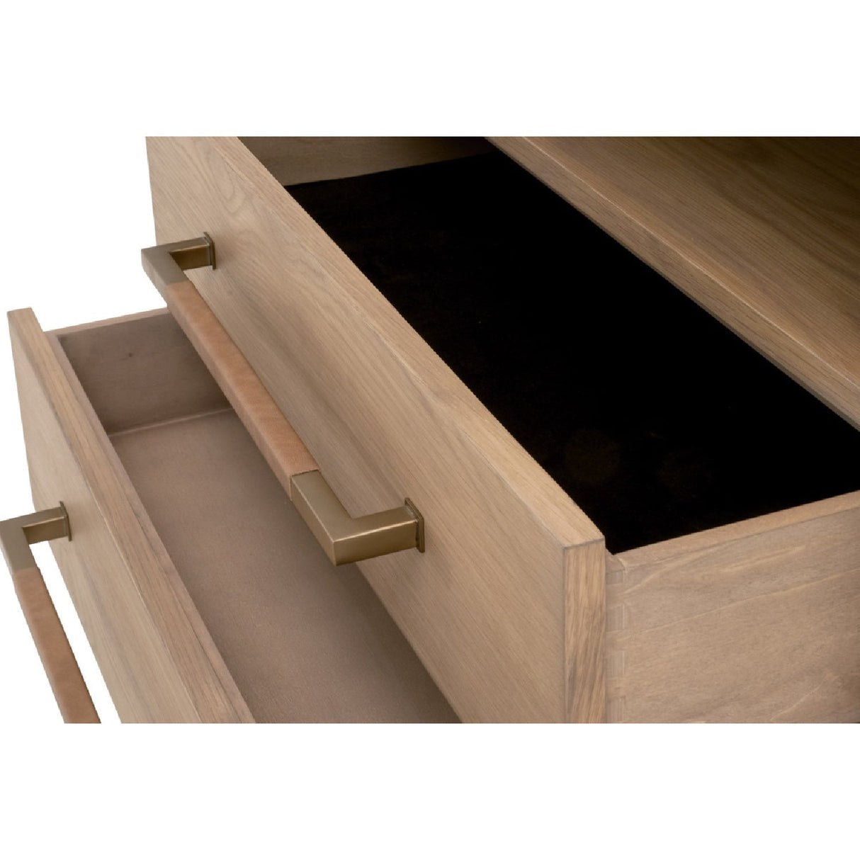 Marble Top Oak 2-Drawer Nightstand | Living Essentials Cambria – alternate view 25