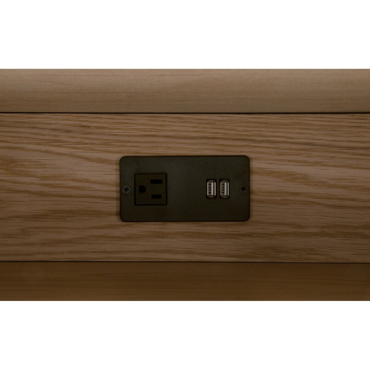 Marble Top Oak 2-Drawer Nightstand | Living Essentials Cambria – alternate view 27