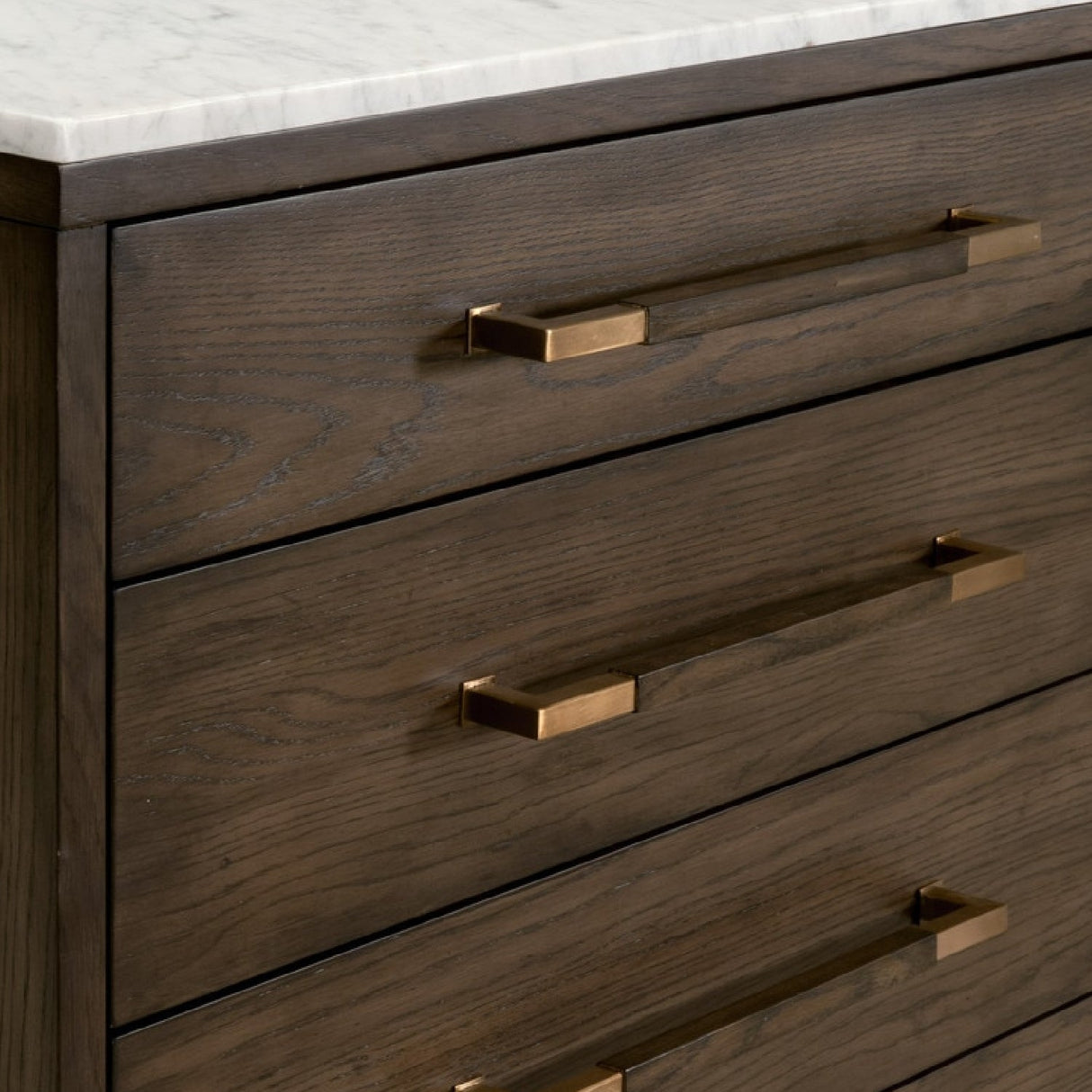 Modern European furniture - Brown Oak 8-Drawer Double Dresser - www.oroa.com