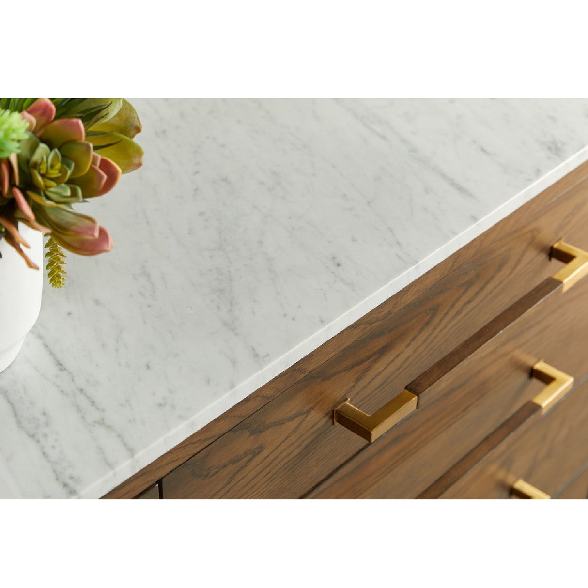 Modern European furniture - Brown Oak 8-Drawer Double Dresser - www.oroa.com