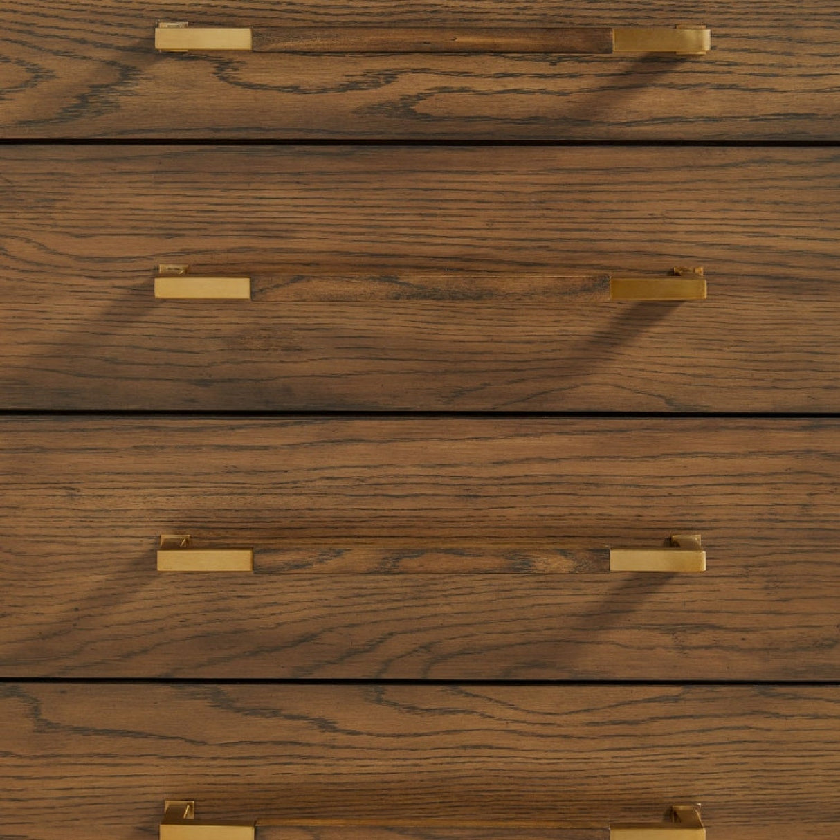 Modern European furniture - Brown Oak 8-Drawer Double Dresser - www.oroa.com