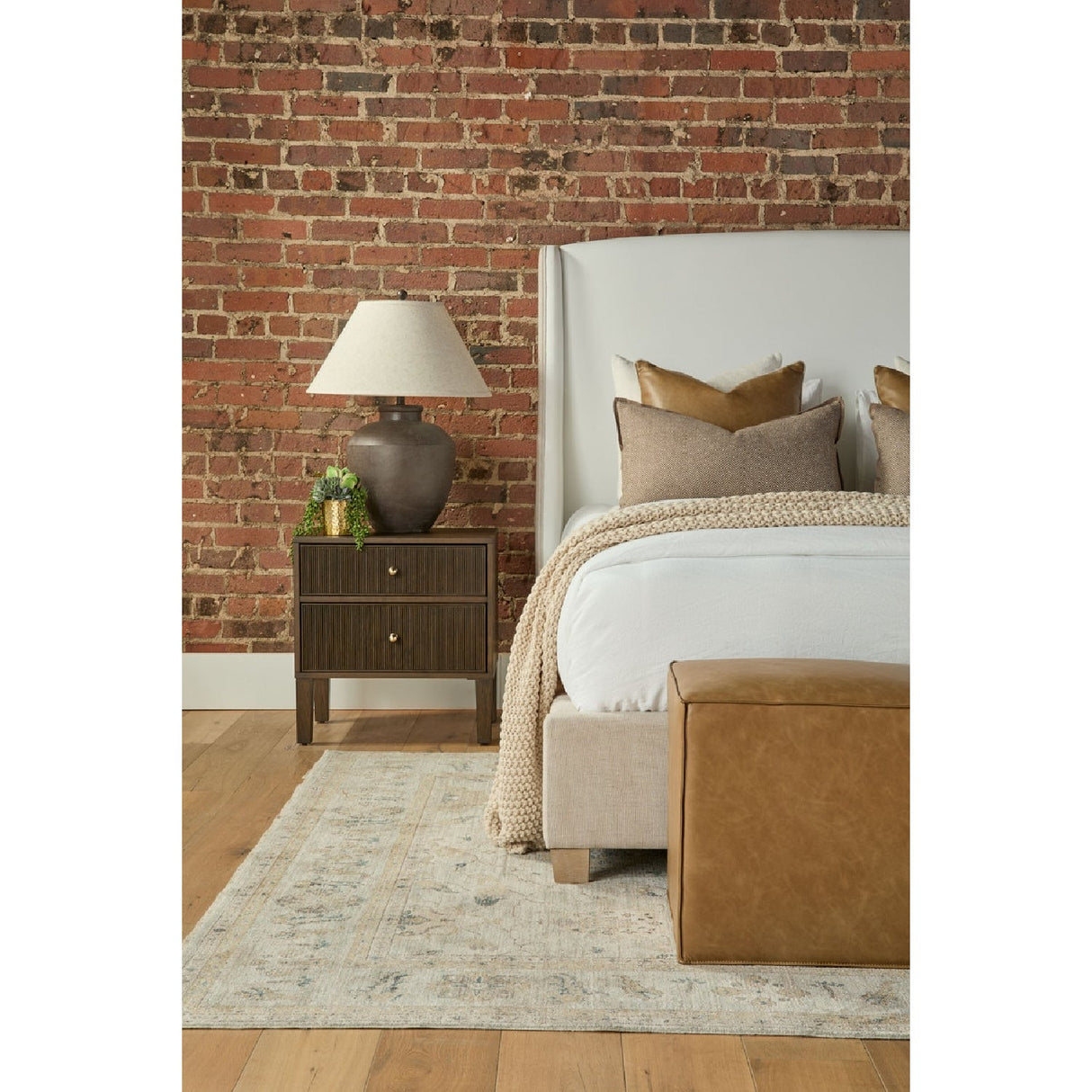 2-Drawer Oak Nightstand S | Living Essentials Highland – alternate view 29