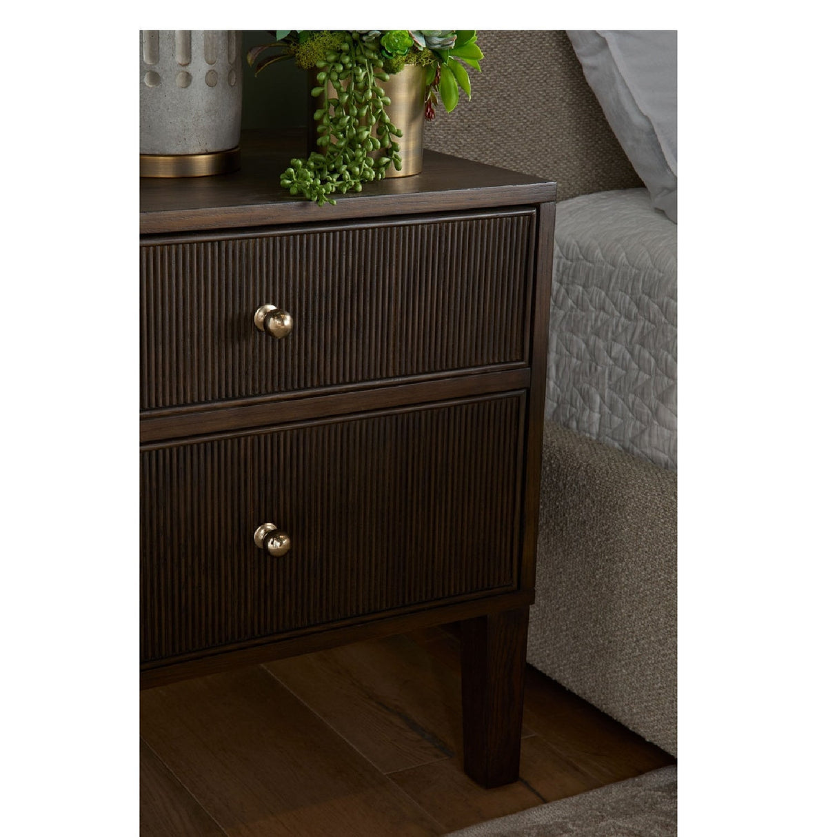 2-Drawer Oak Nightstand S | Living Essentials Highland – alternate view 26