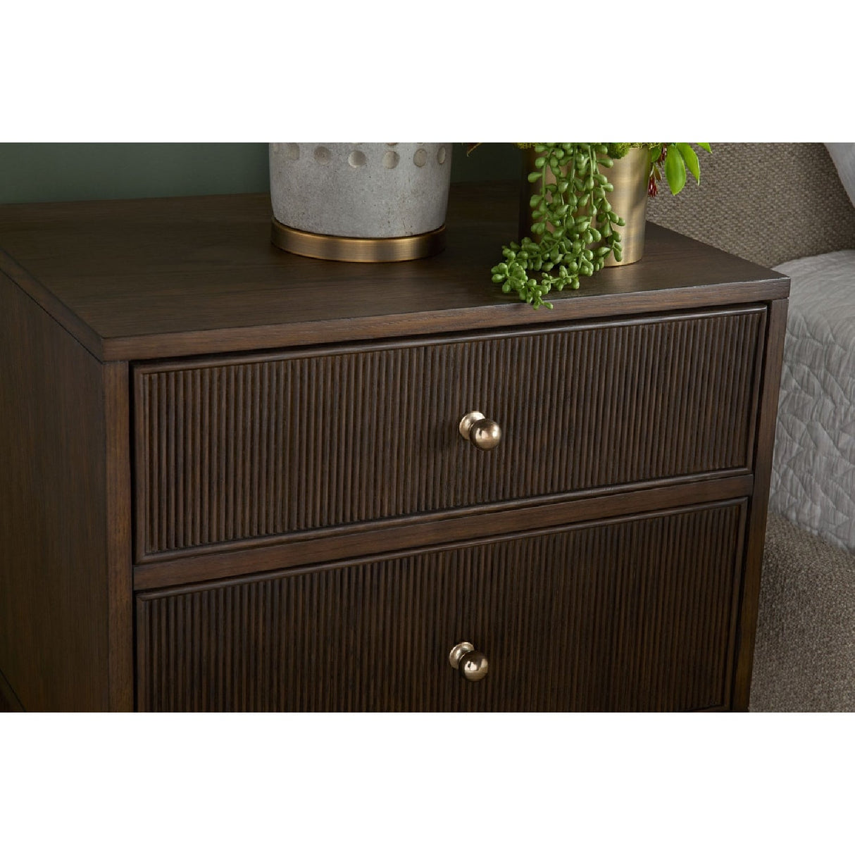 2-Drawer Oak Nightstand S | Living Essentials Highland – alternate view 28