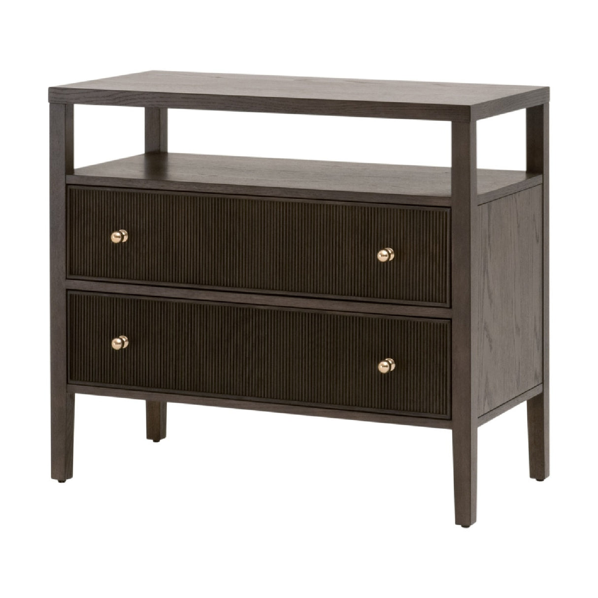 2-Drawer Oak Nightstand L | Oroa.com