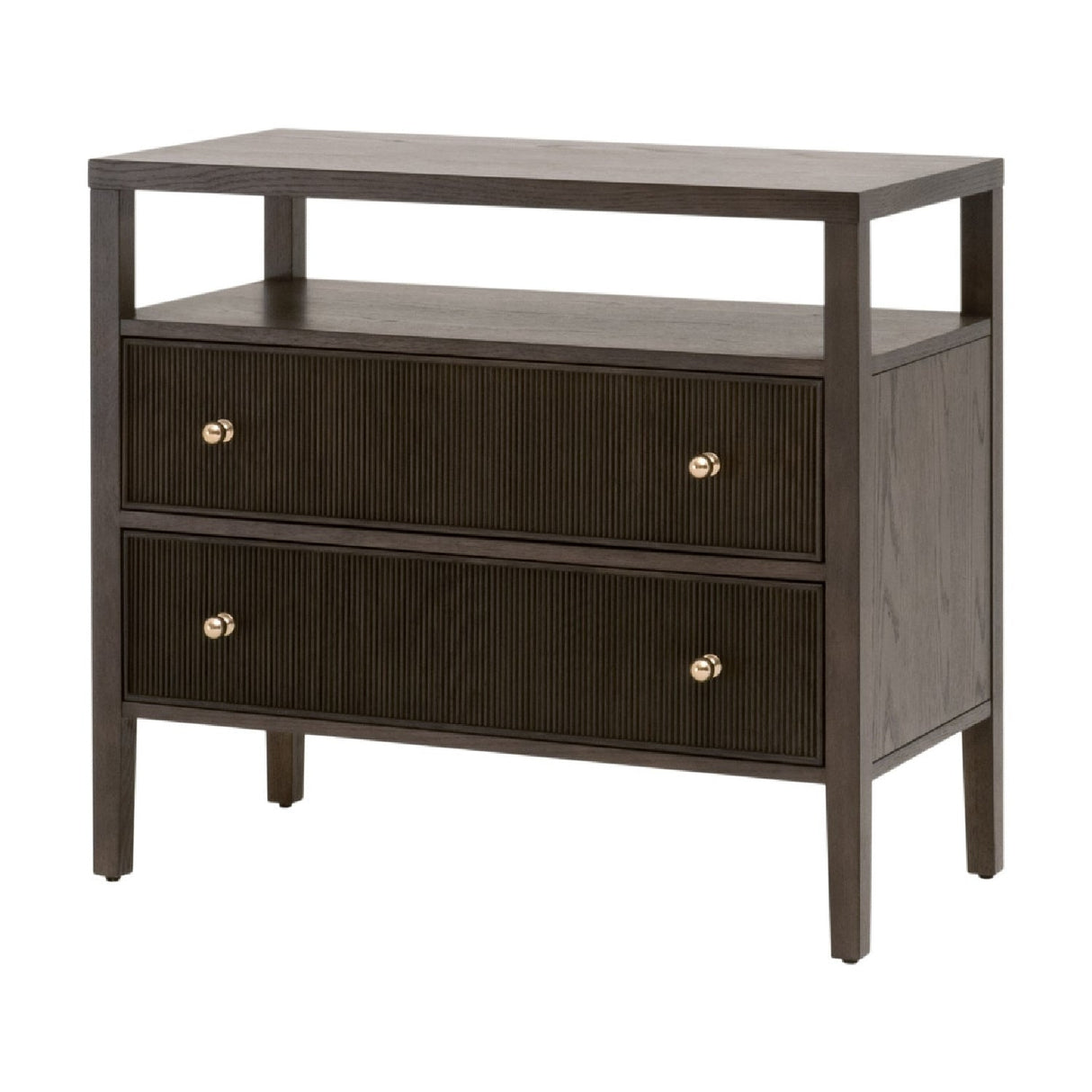 2-Drawer Oak Nightstand L | Living Essentials Highland – alternate view 19