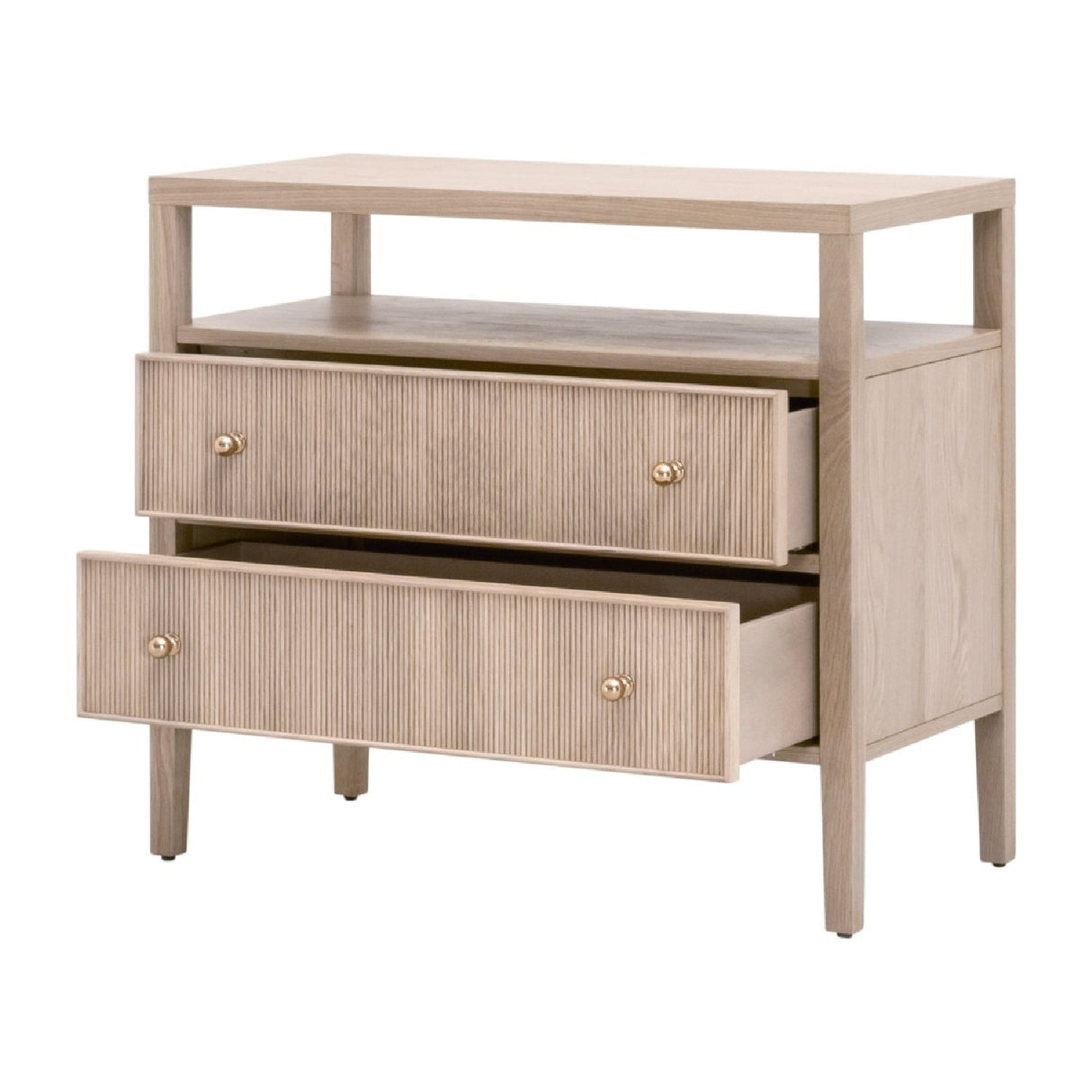 2-Drawer Oak Nightstand L | Living Essentials Highland – alternate view 5